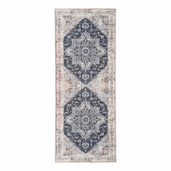 Un Tapis à motif géométrique | 200x80 cm avec un motif géométrique, mesurant 200x80 cm.