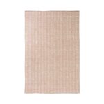 Un tapis en plastique pour terrasse rose et blanc sur un fond en plastique pour terrasse.