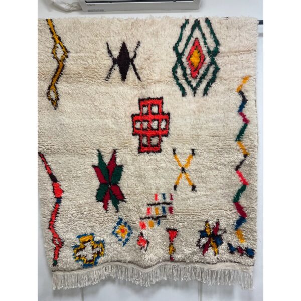 Grand tapis à motif géométrique, mesurant 260x150 cm - image 3.