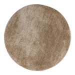 Un Tapis rond beige Ø160 cm sur un fond blanc.