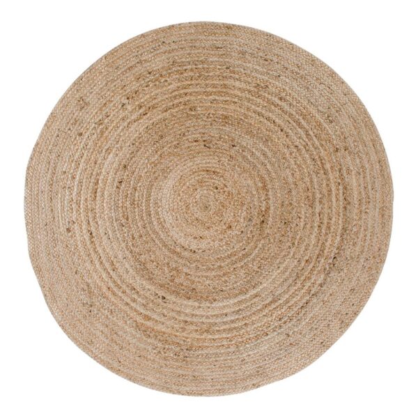 Un tapis Tapis en fibre naturelle sur fond blanc.