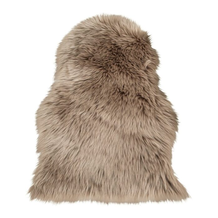 Un Tapis synthétique beige | 50x85 cm sur un fond blanc.