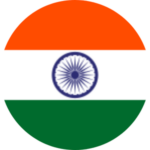 Le drapeau indien en cercle.
