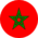 Le drapeau marocain est représenté à l’intérieur d’un cercle rouge.
