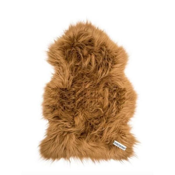 Tapis peau de mouton couleur camel | 100×65 cm