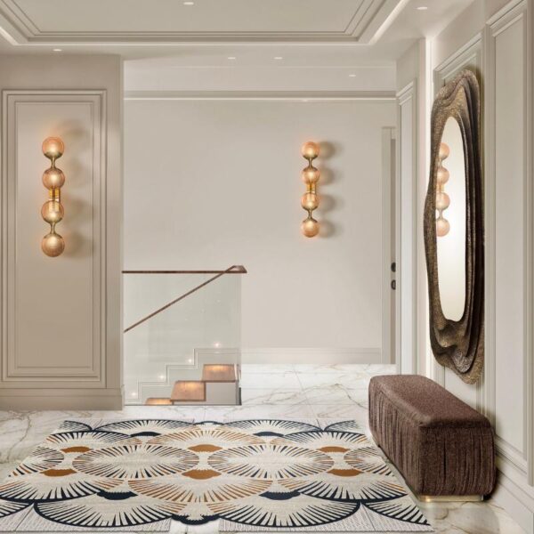 Tapis design dans le couloir d'une maison