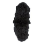 Tapis peau de mouton islandais noir