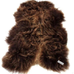 Tapis peau de mouton marron naturel