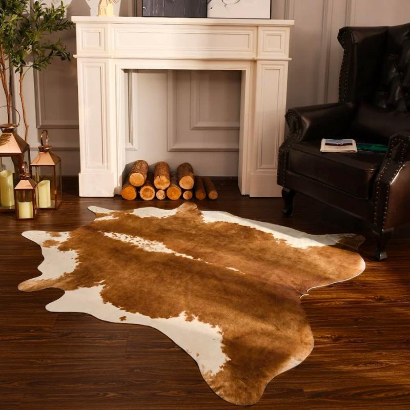 Tapis peau de vache synthétique antidérapant Rodeo