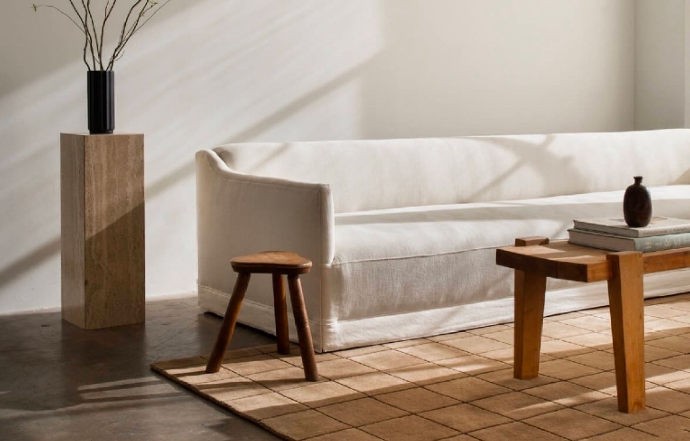 Tapis scandinave minimaliste House Nordic dans un salon nordique