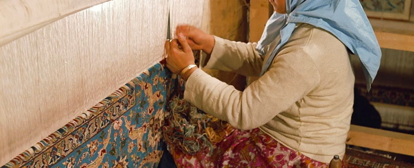 Tissage artisanal d’un tapis