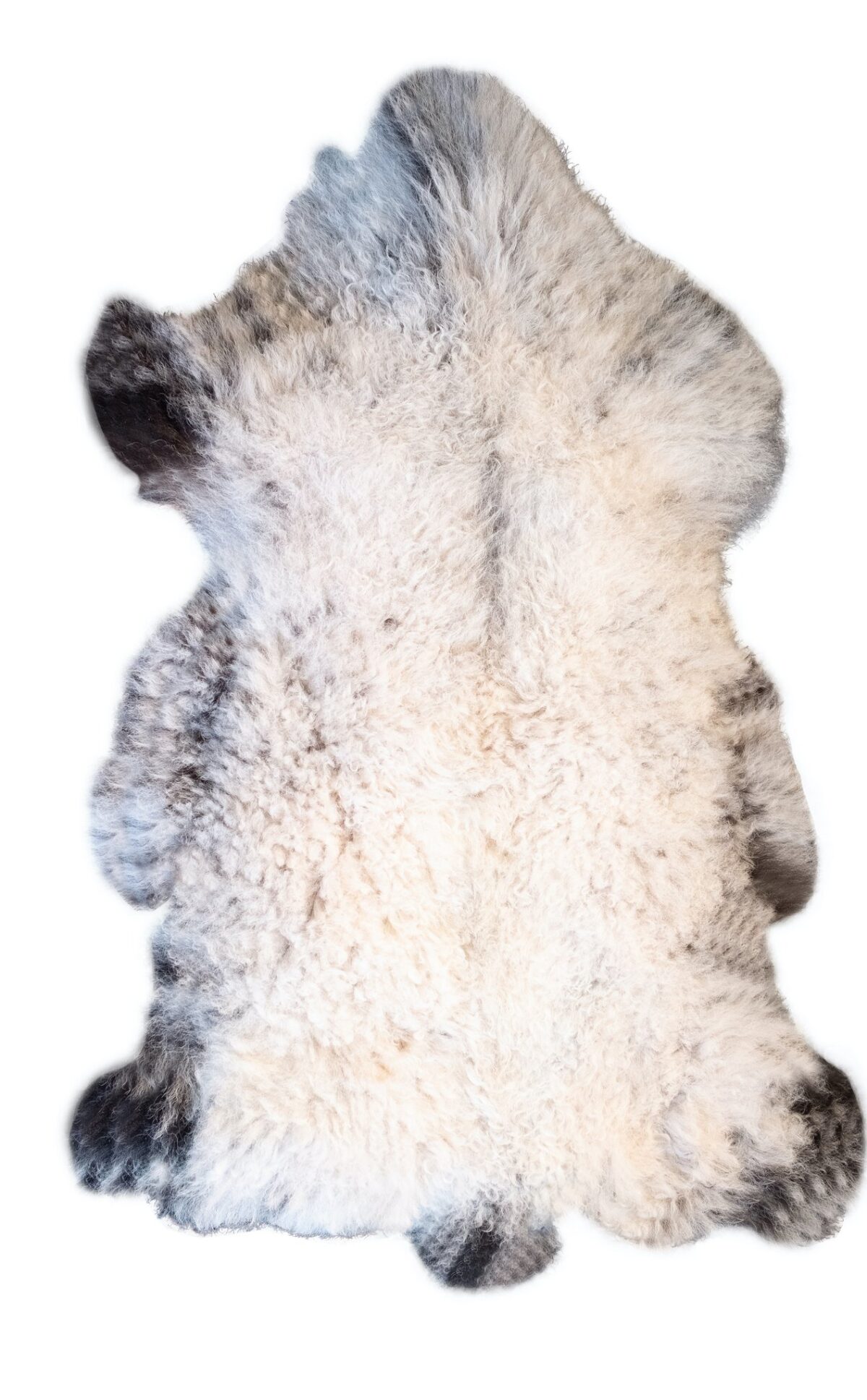 Un tapis peau de mouton 100% naturel | 100x65 cm sur fond blanc.