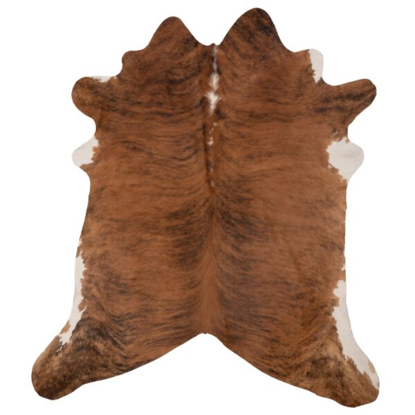 A Tapis peau de vache marron XL | 210×180 cm sur fond blanc.
