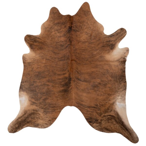 Un Tapis peau de vache 100% naturel sur un fond blanc.