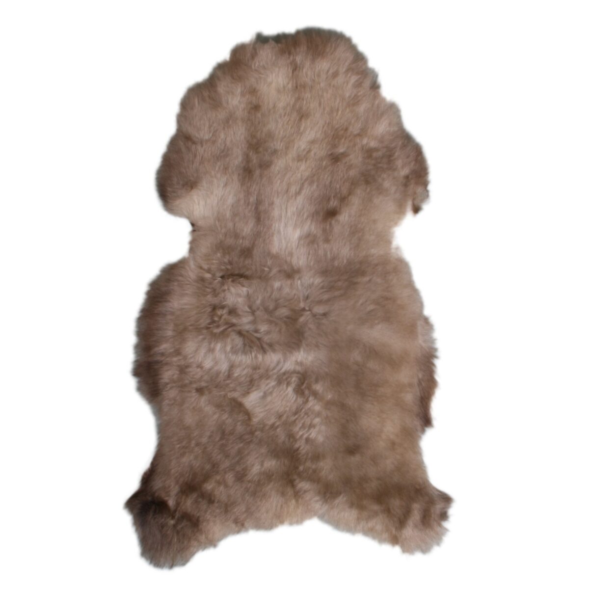Un tapis peau de mouton mélange toscane | 80×45 cm sur un fond blanc.
