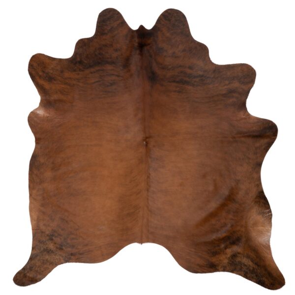 Tapis en peau de vache marron élégant.