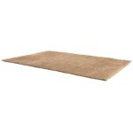 Un tapis beige sur fond blanc.