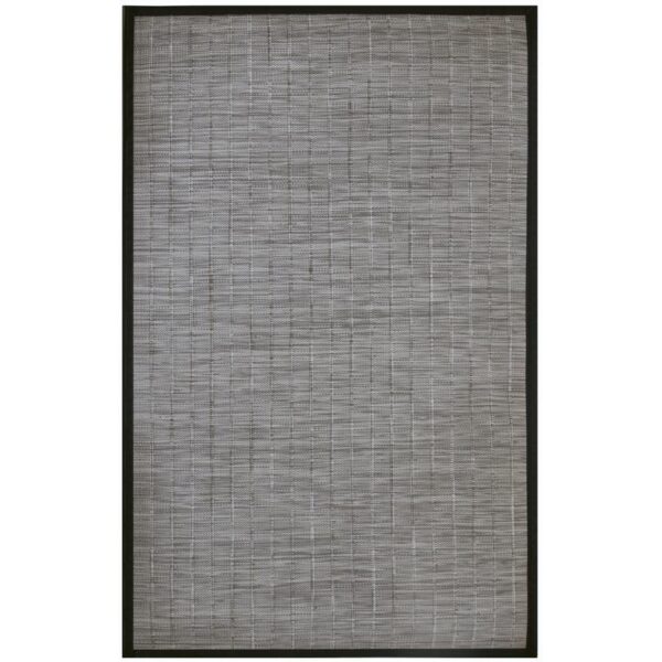 Un tapis gris et noir avec un cadre.