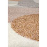 Une image en gros plan d’un tapis avec des motifs circulaires.