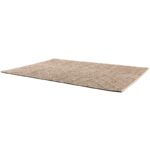 Un tapis beige sur fond blanc.