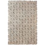 Un tapis blanc avec des cercles.