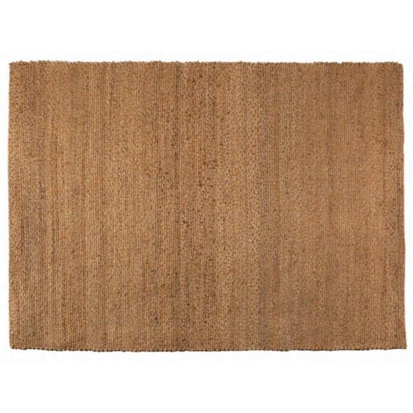 Un tapis en jute sur fond blanc.