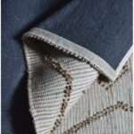 Un gros plan d'un tissu bleu.