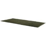 Un tapis vert sur fond blanc.