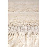 Texture de tapis blanc à franges détaillée