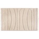 Tapis beige moderne avec texture ondulée