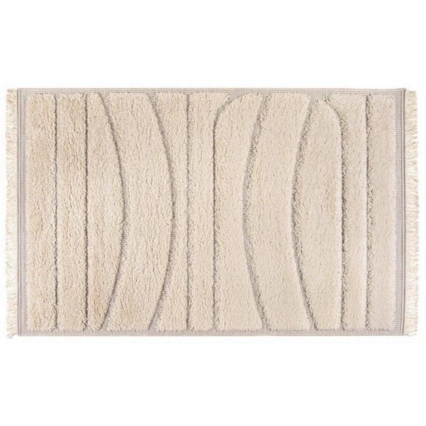 Tapis beige moderne avec texture ondulée