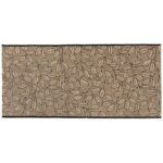 Tapis motif feuillu marron pour intérieur