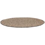Tapis ovale moderne couleur beige pour intérieur
