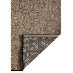 Tissu beige à motif de feuilles pour décoration intérieure.