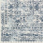 Tapis persan à motifs bleus et blancs.