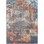 Tapis moderne abstrait multicolore