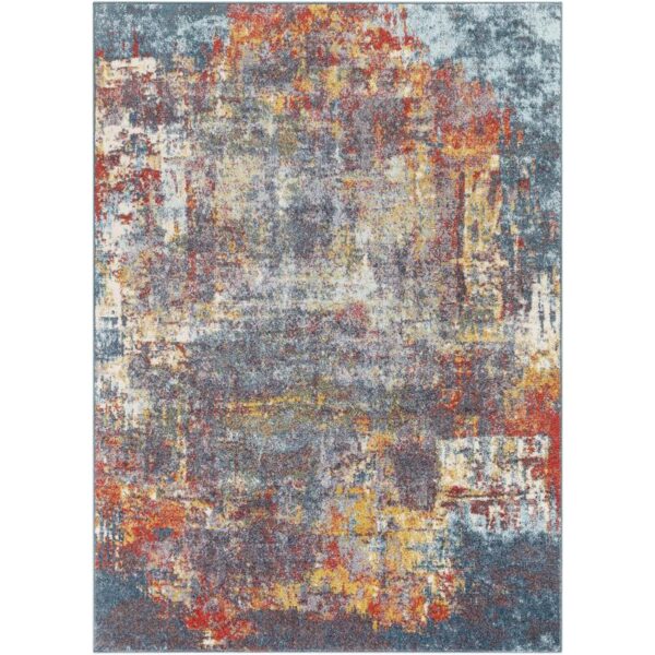 Tapis moderne abstrait multicolore