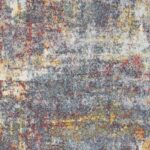 Tapis multicolore texturé en gros plan.