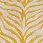 Motif zébré jaune et blanc, texture textile.