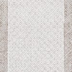 Tissu dentelle blanc à motifs géométriques.