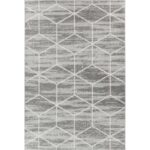 Tapis géométrique gris moderne