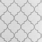 Motif géométrique en treillis gris, texture de tapisserie.