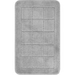 Tapis de bain gris texturé antidérapant