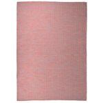 Tapis rose texturé moderne.