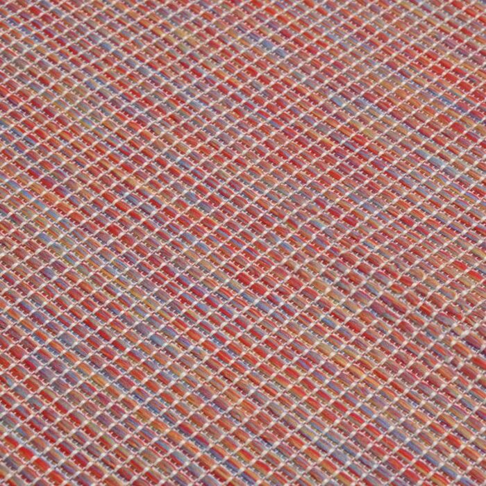 Texture tissée multicolore en gros plan.