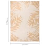 Tapis motifs feuilles tropicales 120x170 cm.