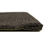 Tapis gris gros plan texture et bord.