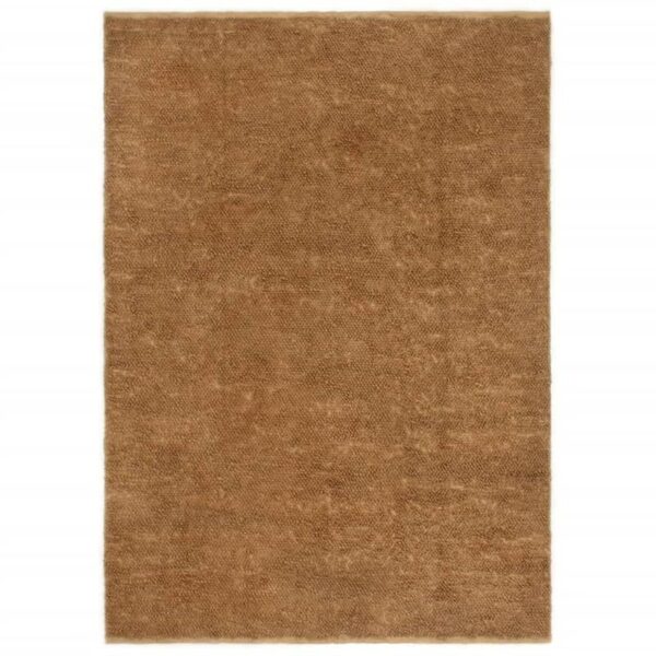 Tapis marron uni moderne.