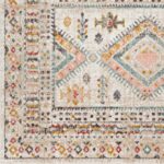 Tapis berbère aux motifs colorés traditionnels.