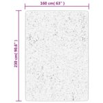 Tapis blanc texturé, dimensions 160x230 cm.